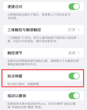 洛浦苹果授权维修站分享iPhone轻点无法唤醒怎么办