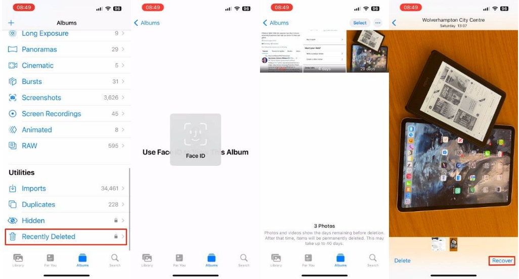 洛浦苹果14维修分享 iPhone14 上恢复已删除的照片 