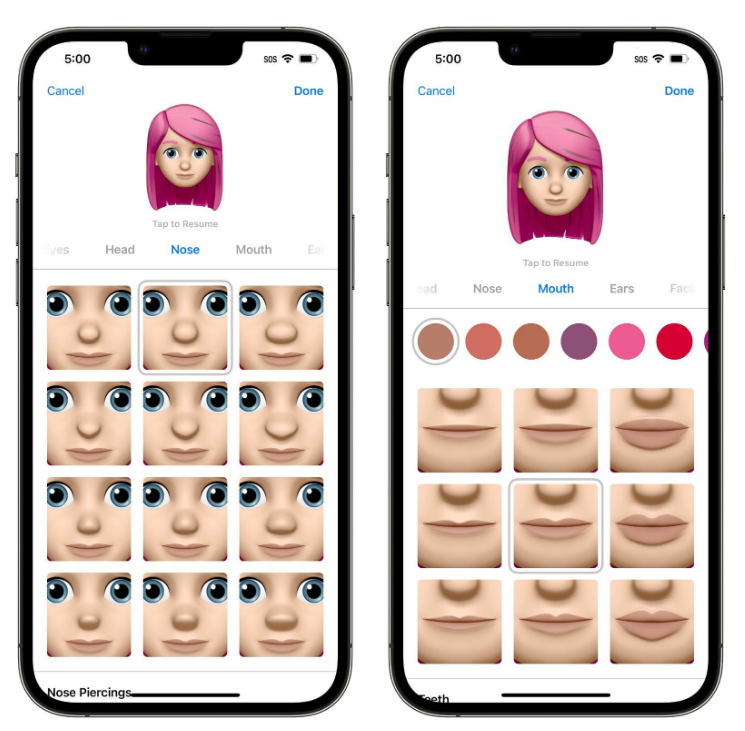 洛浦苹果手机维修分享​iOS 16中的拟我表情有了哪些变化和升级 